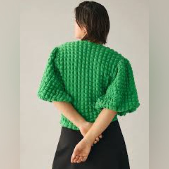 Green Textured Women's Top - Picture 15 of 15